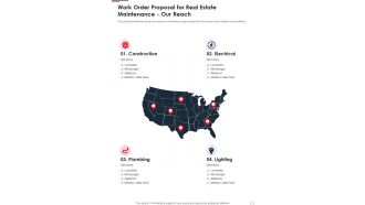 Work Order Proposal For Real Estate Maintenance Our Reach One Pager Sample Example Document