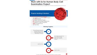Work With Us For Human Body Cell Examination Project One Pager Sample Example Document