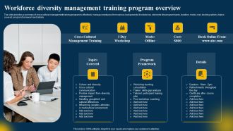 Workforce Diversity Management Training Program Overview Topics PDF