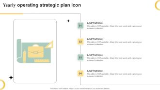 Yearly Operating Strategic Plan Icon Ppt PowerPoint Presentation File Show PDF