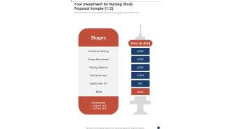Your Investment For Nursing Study Proposal Sample One Pager Sample Example Document