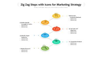 Zig Zag Steps With Icons For Marketing Strategy Ppt PowerPoint Presentation Icon Files PDF