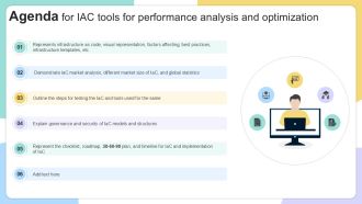 Agenda For IAC Tools For Performance Analysis And Optimization PPT PowerPoint