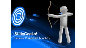 Archery With Target Success PowerPoint Templates And PowerPoint Backgrounds 0511