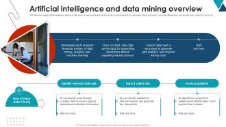 Artificial Intelligence And Data Mining Overview Using Data Mining Tools To Optimize Processes AI SS V