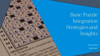 Basic Puzzle Integration Strategies And Insights PPT Outline AT