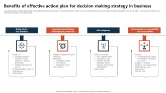 Benefits Of Effective Action Plan For Decision Making Strategy In Business Sample Pdf