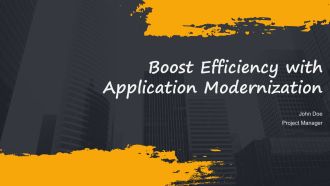 Boost Efficiency With Application Modernization PPT Template AT