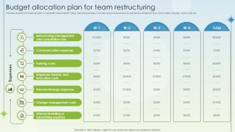 Budget Allocation Plan For Team Restructuring Business Growth Ppt Slides