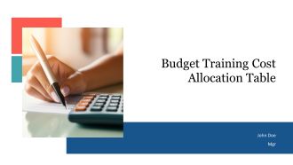 Budget Training Cost Allocation Table PPT Template AT
