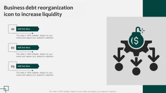 Business Debt Reorganization Icon To Increase Liquidity Structure Pdf