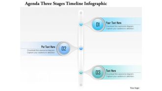 Business Diagram Agenda Three Stages Timeline Infographic Presentation Template