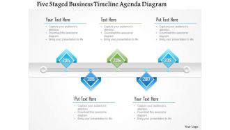 Business Diagram Five Staged Business Timeline Agenda Diagram Presentation Template