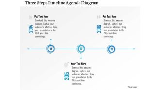 Business Diagram Three Steps Timeline Agenda Diagram Presentation Template