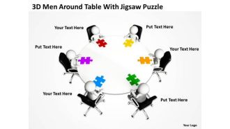 Business Flow Charts Examples With Jigsaw Puzzle PowerPoint Templates Ppt Backgrounds For Slide