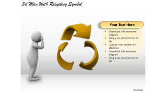 Business Strategy Model 3d Man With Recycling Symbol Character Models