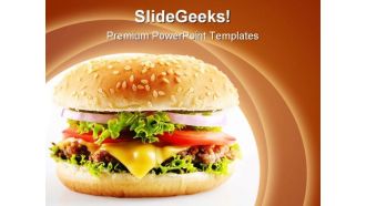 Cheese Burger Food PowerPoint Templates And PowerPoint Backgrounds 0211