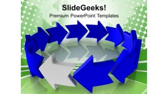 Circular Arrow Process Leadership PowerPoint Templates Ppt Backgrounds For Slides 0313