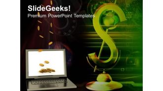 Computer With Dollar Money PowerPoint Templates And PowerPoint Themes 0912