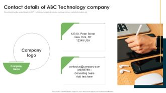 Contact Details Of Abc Technology Company Wearable Technology Funding Formats PDF