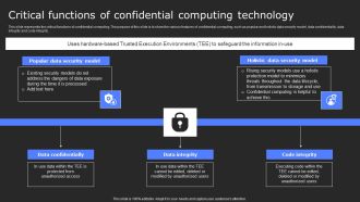 Critical Functions Of Confidential Computing Secure Computing Framework Microsoft Pdf