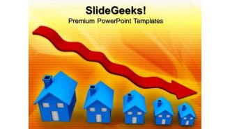 Decrease In Prices Concept Real Estate PowerPoint Templates And PowerPoint Themes 0912
