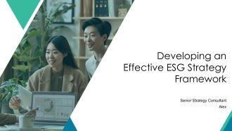 Developing An Effective Esg Strategy Framework PPT Presentation AT