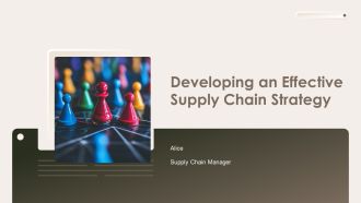 Developing An Effective Supply Chain Strategy PPT Example AT