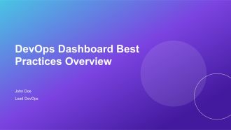 Devops Dashboard Best Practices Overview PPT Sample AT