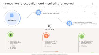 Executing And Monitoring Project Introduction To Execution And Monitoring PM SS V