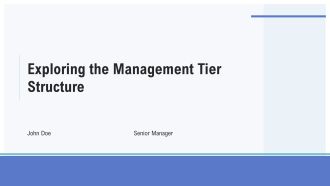 Exploring The Management Tier Structure PPT Example AT