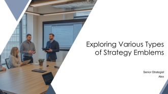 Exploring Various Types Of Strategy Emblems PPT Summary AT