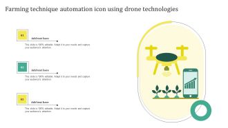 Farming Technique Automation Icon Using Drone Technologies Elements Pdf