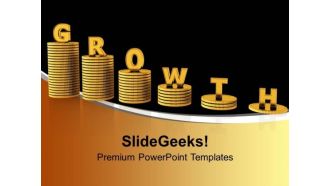 Growing Stack Of Coins PowerPoint Templates Ppt Backgrounds For Slides 0113