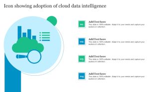 Icon Showing Adoption Of Cloud Data Intelligence Sample Pdf