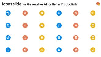 Icons Slide For Generative AI For Better Productivity AI SS V