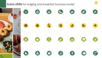 Icons Slide For Lodging And Breakfast Business Model BMC SS V