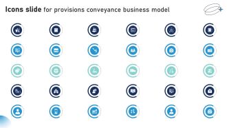 Icons Slide For Provisions Conveyance Business Model BMC SS V
