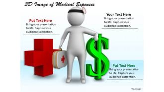 International Marketing Concepts 3d Image Of Medical Expenses Character Modeling