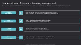 Key Techniques Of Stock Maximizing Efficiency With Asset Tracking Solutions Summary Pdf