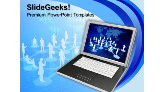 Laptop Background Business PowerPoint Templates And PowerPoint Themes 0612