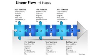 Marketing Ppt Background Linear Flow 6 Stages Style1 Communication Skills PowerPoint Design