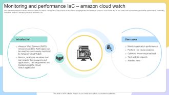 Monitoring And Performance IAC Tools For Performance Analysis PPT Template