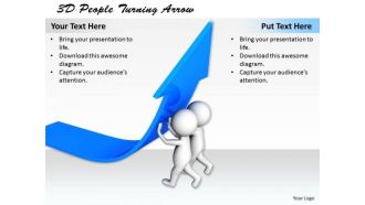 New Business Strategy 3d People Turning Arrow Adaptable Concepts