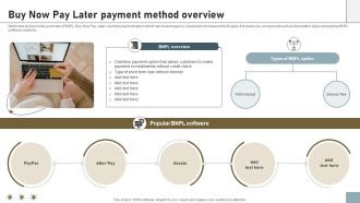 Online Payment Techniques Buy Now Pay Later Payment Method Overview