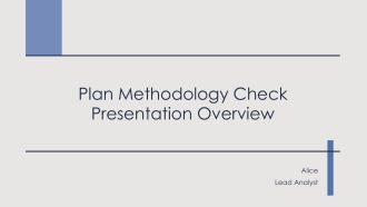 Plan Methodology Check Presentation Overview PPT Example AT