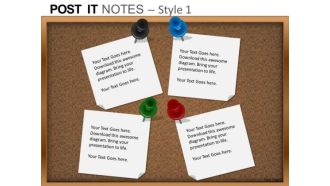 PowerPoint Process Strategy Post It Notes Ppt Backgrounds