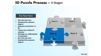 PowerPoint Process Teamwork Puzzle Process Ppt Template