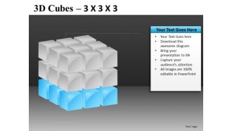 PowerPoint Slide With Bottom Layer Of Cube
