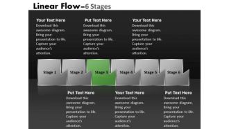 PowerPoint Template Illustration Of Six Sequential Steps Route Design